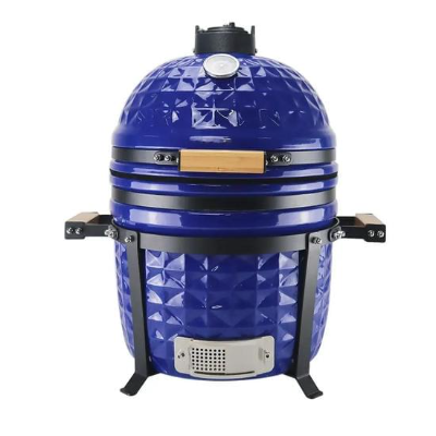 Large Blue Charcoal Ceramic Kamado Grill