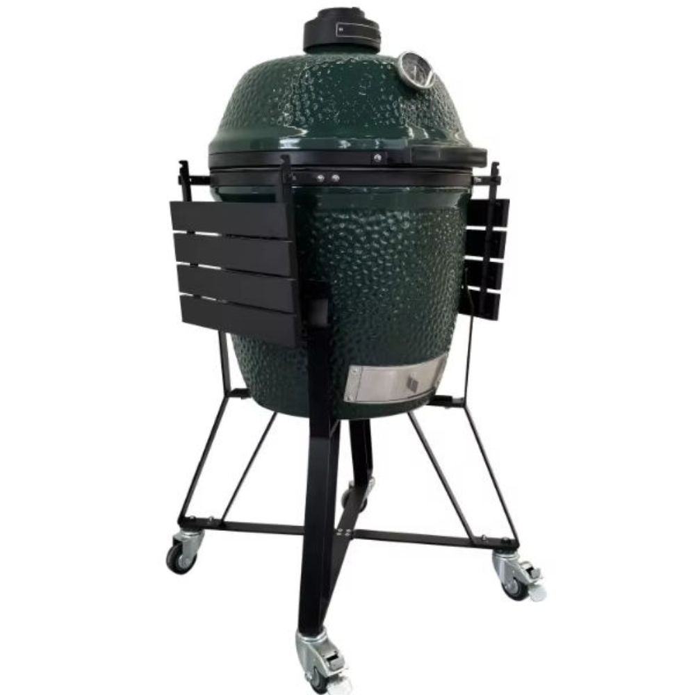 Forest Green Ceramic Smoker Barbecue Stove