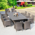 12-Piece Black Patio Dining Set