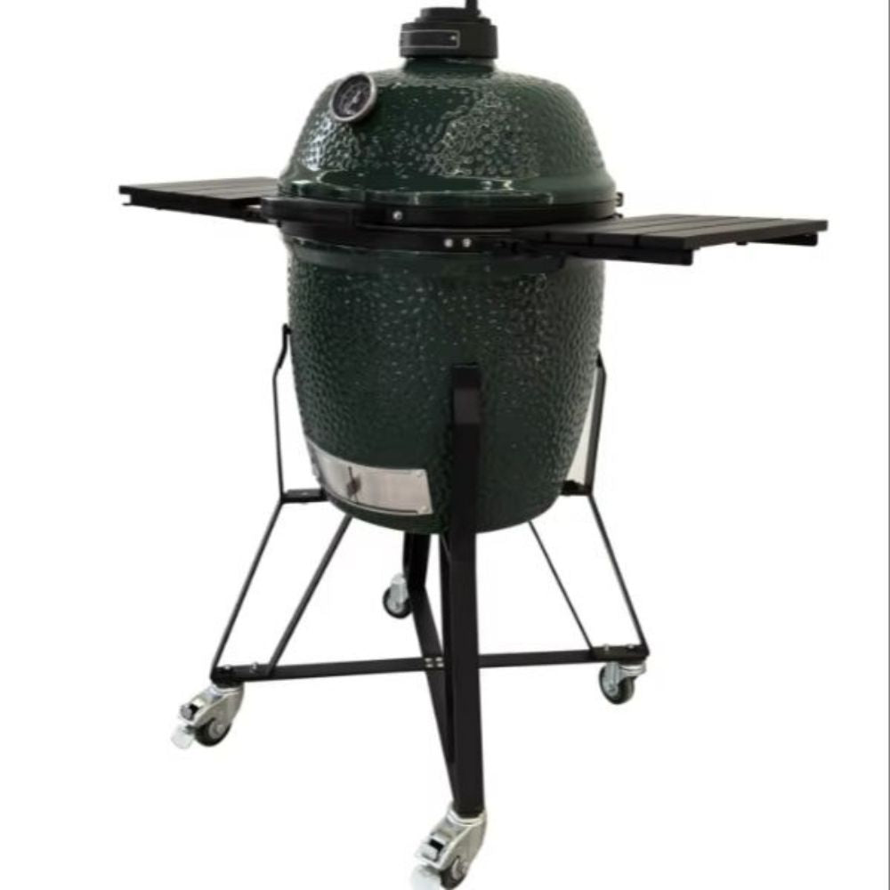Forest Green Ceramic Smoker Barbecue Stove