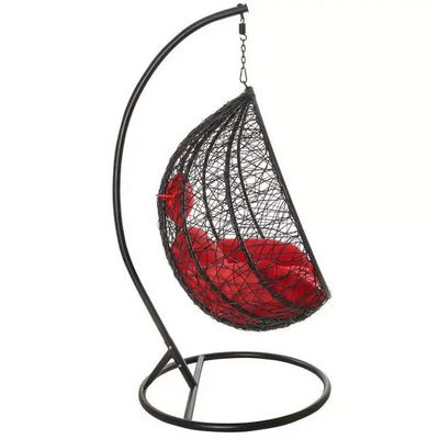 Resin Rattan Swing Chair w/ Steel Frame