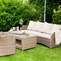4 Piece Wicker Patio Sectional Set