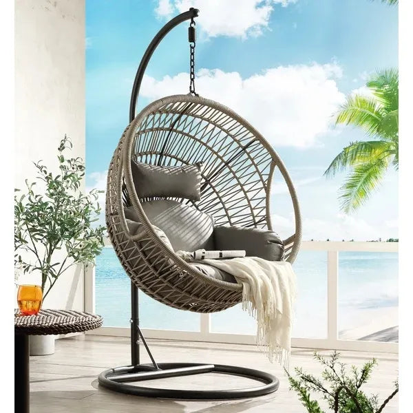 Gray Swing Chair w/ Steel Frame